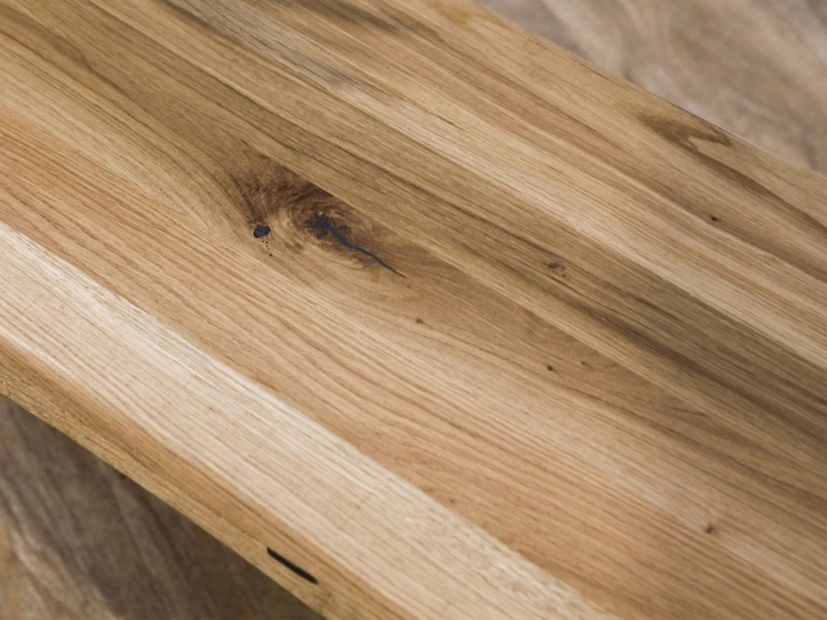 Banc Pieds Carrés AWANI Chêne Massif Et Métal 11 Banc Pieds Carrés AWANI Chêne Massif Et Métal – Image 9