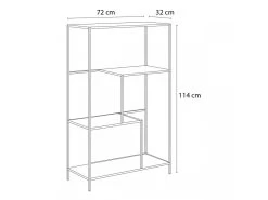 Bibliothèque H114 CASSANDRE Métal Et Effet Marbre -Velvet Magasin bibliotheque h114 cassandre metal et effet marbre 8