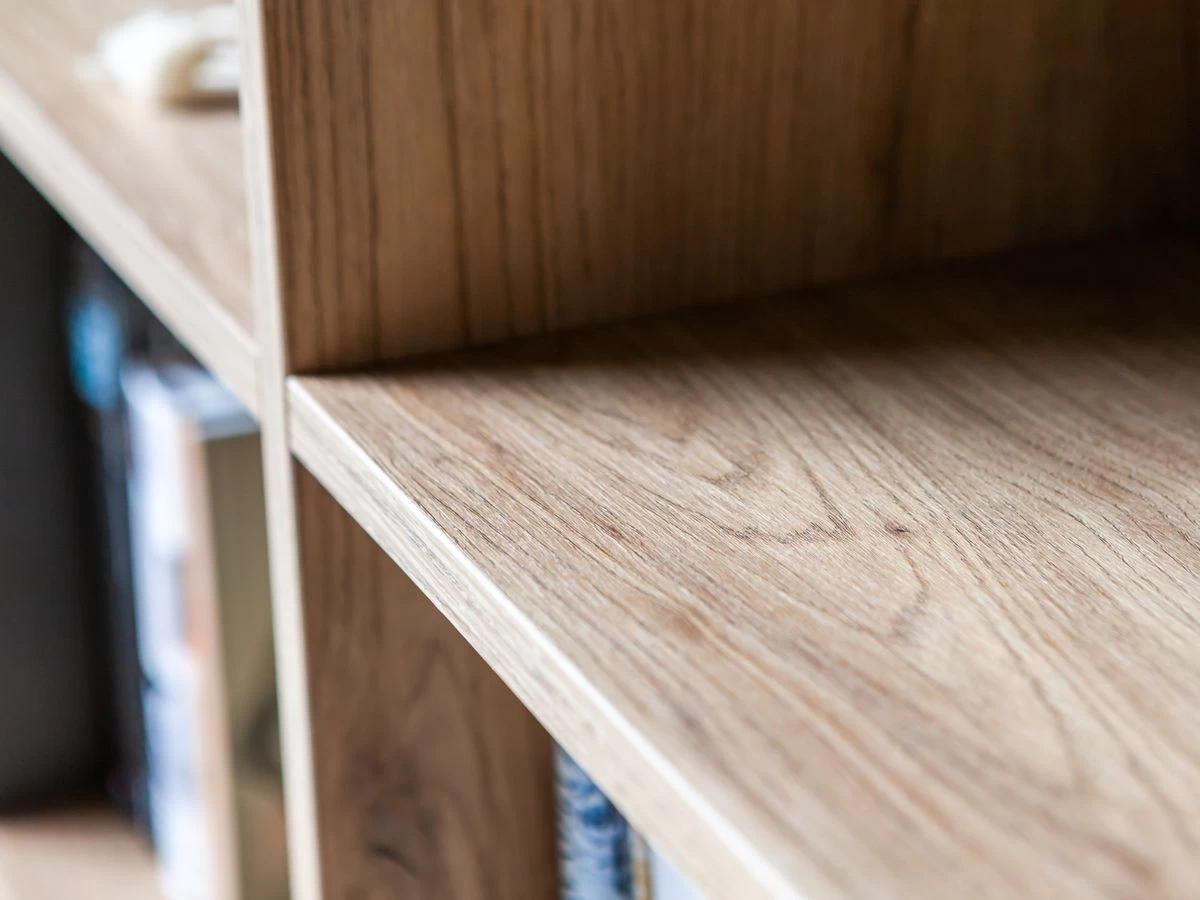 Bibliothèque H160 Cm ROMY Imitation Chêne Et Noir 8 Bibliothèque H160 Cm ROMY Imitation Chêne Et Noir – Image 6