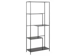 Bibliothèque H170 CASSANDRE Métal Et Effet Marbre