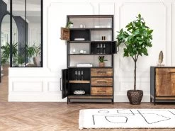 Bibliothèque H190 Cm BEAUBOURG Bois Massif De Manguier -Velvet Magasin bibliotheque h190 cm beaubourg bois massif de manguier 2