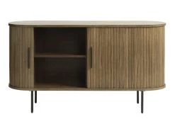 Buffet 2 Portes 140 Cm PAULINA Placage Chêne Massif -Velvet Magasin buffet 2 portes 140 cm paulina placage chene massif 3