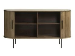 Buffet 2 Portes 140 Cm PAULINA Placage Chêne Massif -Velvet Magasin buffet 2 portes 140 cm paulina placage chene massif 4