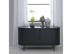 Buffet 2 Portes 140 Cm PAULINA Placage Chêne Massif -Velvet Magasin buffet 2 portes 140 cm paulina placage chene massif 9