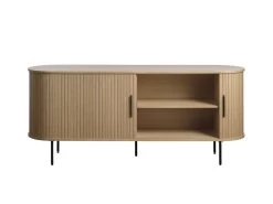 Buffet 2 Portes 180 Cm PAULINA Placage Chêne Massif -Velvet Magasin buffet 2 portes 180 cm paulina placage chene massif 3