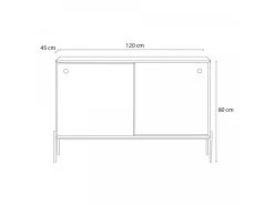 Buffet 2 Portes Coulissantes 120 Cm BAZILE Bois Massif D'acacia -Velvet Magasin buffet 2 portes coulissantes 120 cm bazile bois massif d acacia 5