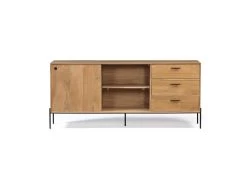 Buffet 2 Portes Coulissantes 180 Cm BAZILE Bois Massif D'acacia -Velvet Magasin buffet 2 portes coulissantes 180 cm bazile bois massif d acacia 2