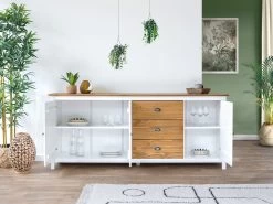 Buffet 3 Portes 190 Cm ARAS Pin Massif -Velvet Magasin buffet 3 portes 190 cm aras pin massif 3