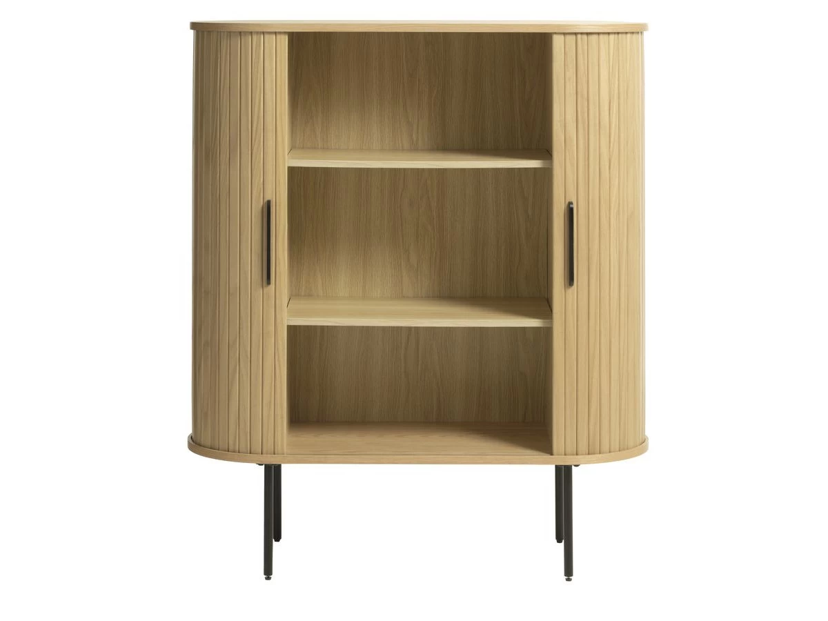 Buffet Haut 2 Portes 100 Cm PAULINA Placage Chêne Massif 9 Buffet Haut 2 Portes 100 Cm PAULINA Placage Chêne Massif – Image 7