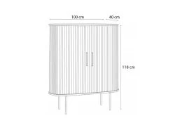 Buffet Haut 2 Portes 100 Cm PAULINA Placage Chêne Massif 19 Buffet Haut 2 Portes 100 Cm PAULINA Placage Chêne Massif -Velvet Magasin buffet haut 2 portes 100 cm paulina placage chene massif 8