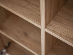 Buffet Haut 2 Portes 90 Cm OPERA Effet Chêne Et Imitation Marbre Noir -Velvet Magasin buffet haut 2 portes 90 cm opera effet chene et imitation marbre noir 4