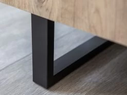 Buffet Haut 2 Portes 90 Cm OPERA Effet Chêne Et Imitation Marbre Noir -Velvet Magasin buffet haut 2 portes 90 cm opera effet chene et imitation marbre noir 5