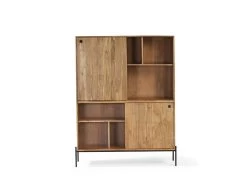Buffet Haut 2 Portes Coulissantes 120 Cm BAZILE Bois Massif D'acacia -Velvet Magasin buffet haut 2 portes coulissantes 120 cm bazile bois massif d acacia 2