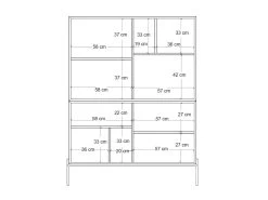 Buffet Haut 2 Portes Coulissantes 120 Cm BAZILE Bois Massif D'acacia -Velvet Magasin buffet haut 2 portes coulissantes 120 cm bazile bois massif d acacia 4