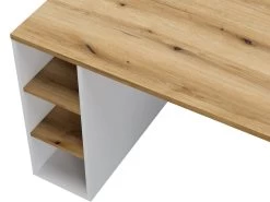 Bureau D'angle Droit PRAGUE Imitation Chêne Et Blanc 10 Bureau D'angle Droit PRAGUE Imitation Chêne Et Blanc -Velvet Magasin bureau d angle droit prague imitation chene et blanc 3