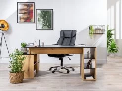 Bureau D'angle Droit PRAGUE Imitation Chêne Rustique 14 Bureau D'angle Droit PRAGUE Imitation Chêne Rustique -Velvet Magasin bureau d angle droit prague imitation chene rustique 2