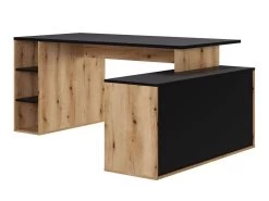 Bureau D'angle Droit PRAGUE Imitation Chêne Rustique 21 Bureau D'angle Droit PRAGUE Imitation Chêne Rustique -Velvet Magasin bureau d angle droit prague imitation chene rustique 9