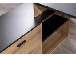 Bureau D'angle Gauche PRAGUE Imitation Chêne Rustique 14 Bureau D'angle Gauche PRAGUE Imitation Chêne Rustique -Velvet Magasin bureau d angle gauche prague imitation chene rustique 3