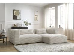 Canapé D'angle Fixe HARRY Gros Côtelé Doux -Velvet Magasin canape d angle convertible coffre harry 2