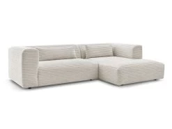 Canapé D'angle Fixe HARRY Gros Côtelé Doux