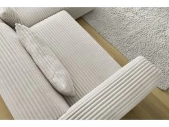 Canapé D'angle Fixe HARRY Gros Côtelé Doux -Velvet Magasin canape d angle convertible coffre harry 4