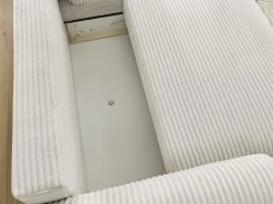 Canapé D'angle Convertible Coffre LUCIEN Gros Côtelé Doux -Velvet Magasin canape d angle convertible lucien gros cotele doux 6