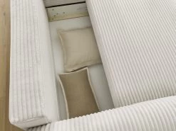 Canapé D'angle Convertible Coffre LUCIEN Gros Côtelé Doux -Velvet Magasin canape d angle convertible lucien gros cotele doux 7