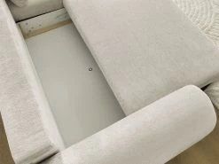 Canapé D'angle Convertible Coffre LUCIEN Tissu Lisse -Velvet Magasin canape d angle convertible lucien tissu lisse 5