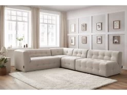 Canapé D'angle Fixe 100% Modulable KLEBER -Velvet Magasin canape d angle fixe 100 modulable kleber 2