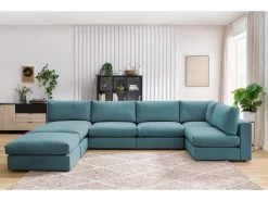 Canapé D'angle Fixe 100% Modulable Ultra Moelleux PARIS Tissu Avec 3 Chauffeuses, 1 Méridienne, 1 Angle, 1 Pouf 14 Canapé D'angle Fixe 100% Modulable Ultra Moelleux PARIS Tissu Avec 3 Chauffeuses, 1 Méridienne, 1 Angle, 1 Pouf -Velvet Magasin canape d angle fixe 100 modulable ultra moelleux paris tissu avec 3 chauffeuses 1 meridienne 1 angle 1 pouf 2