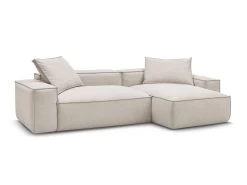 Canapé D'angle Réversible BOHEME Tissu Chiné