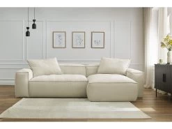 Canapé D'angle Réversible BOHEME Velours Côtelé -Velvet Magasin canape d angle fixe boheme velours cotele 2