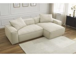 Canapé D'angle Réversible BOHEME Velours Côtelé -Velvet Magasin canape d angle fixe boheme velours cotele 3