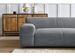 Canapé D'angle Fixe Compact LAVENA Tissu Chiné -Velvet Magasin canape d angle fixe compact lavena tissu chine 9