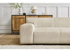 Canapé D'angle Fixe Compact LAVENA Tissu Velours -Velvet Magasin canape d angle fixe compact lavena tissu velours 4