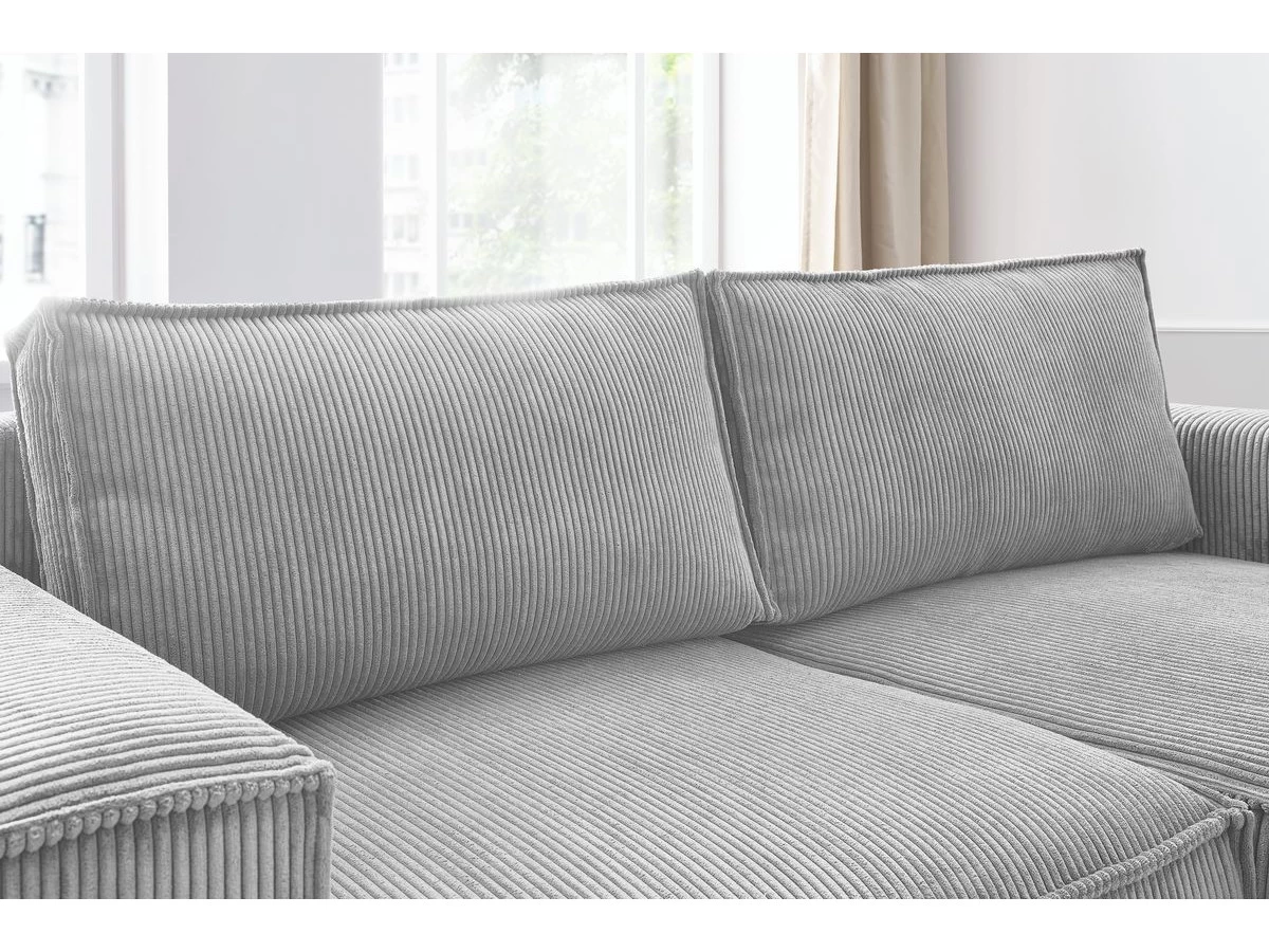 Canapé D'angle Fixe Compact NIHAD Velours Côtelé 10 Canapé D'angle Fixe Compact NIHAD Velours Côtelé – Image 8