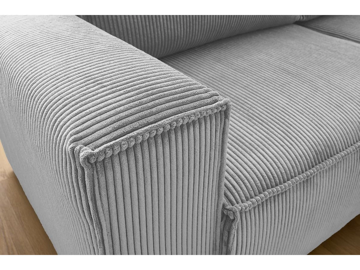 Canapé D'angle Fixe Compact NIHAD Velours Côtelé 11 Canapé D'angle Fixe Compact NIHAD Velours Côtelé – Image 9