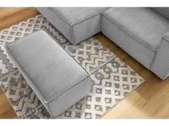 Canapé D'angle Fixe Compact NIHAD Velours Côtelé Avec Pouf 18 Canapé D'angle Fixe Compact NIHAD Velours Côtelé Avec Pouf -Velvet Magasin canape d angle fixe compact nihad velours cotele avec pouf 6