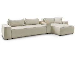 Canapé D'angle Fixe GASPARD Avec Tablette