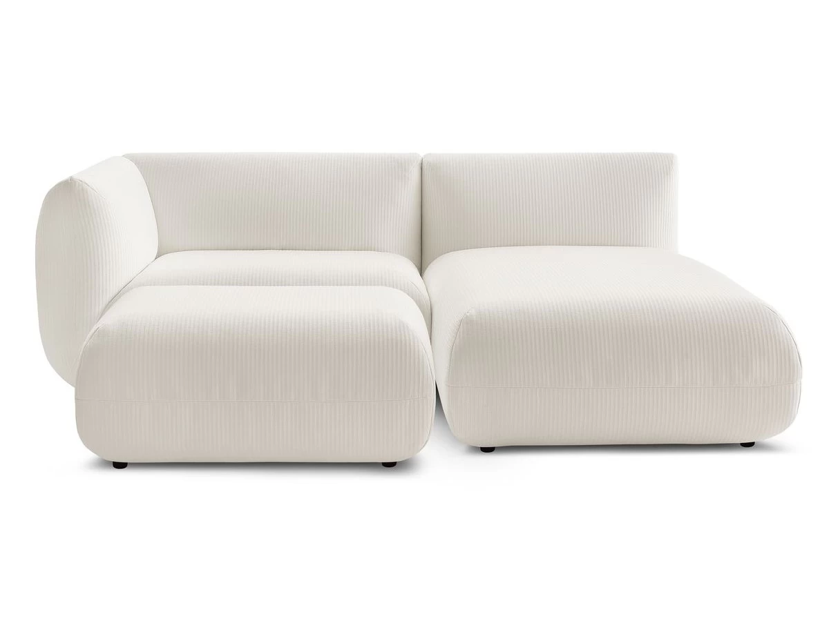 Canapé D'angle Fixe LECOMTE Avec 1 Chauffeuse Avec Accoudoir 130 Cm, 1 Méridienne Sans Accoudoir Et 1 Petit Pouf 9 Canapé D'angle Fixe LECOMTE Avec 1 Chauffeuse Avec Accoudoir 130 Cm, 1 Méridienne Sans Accoudoir Et 1 Petit Pouf – Image 7