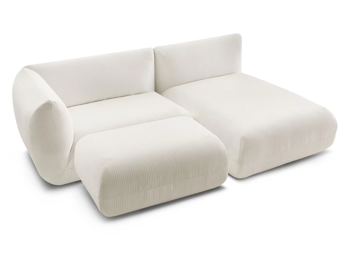 Canapé D'angle Fixe LECOMTE Avec 1 Chauffeuse Avec Accoudoir 130 Cm, 1 Méridienne Sans Accoudoir Et 1 Petit Pouf 10 Canapé D'angle Fixe LECOMTE Avec 1 Chauffeuse Avec Accoudoir 130 Cm, 1 Méridienne Sans Accoudoir Et 1 Petit Pouf – Image 8