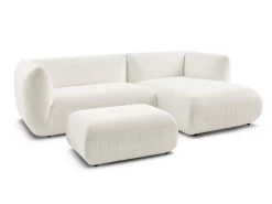 Canapé D'angle Fixe LECOMTE Avec Petit Pouf
