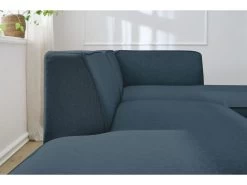 Canapé D'angle Fixe MEGEVE Tissu Chiné -Velvet Magasin canape d angle fixe megeve tissu lisse 6