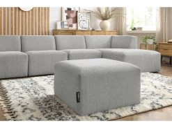 Canapé D'angle Fixe Modulable GUSTAVE Avec Pouf -Velvet Magasin canape d angle fixe modulable gustave avec pouf 7