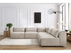 Canapé D'angle Fixe Modulable JEANNE Tissu Texturé Avec 4 Chauffeuses Et 1 Angle 15 Canapé D'angle Fixe Modulable JEANNE Tissu Texturé Avec 4 Chauffeuses Et 1 Angle -Velvet Magasin canape d angle fixe modulable jeanne tissu texture avec 4 chauffeuses et 1 angle 3