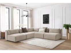 Canapé D'angle Fixe Modulable JEANNE Tissu Texturé Avec 4 Chauffeuses Et 1 Angle 17 Canapé D'angle Fixe Modulable JEANNE Tissu Texturé Avec 4 Chauffeuses Et 1 Angle -Velvet Magasin canape d angle fixe modulable jeanne tissu texture avec 4 chauffeuses et 1 angle 5