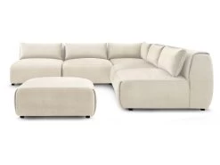 Canapé D'angle Fixe Modulable JEANNE Tissu Velours Avec 4 Chauffeuses, 1 Angle Et 1 Pouf 20 Canapé D'angle Fixe Modulable JEANNE Tissu Velours Avec 4 Chauffeuses, 1 Angle Et 1 Pouf -Velvet Magasin canape d angle fixe modulable jeanne tissu velours avec 4 chauffeuses 1 angle et 1 pouf 8