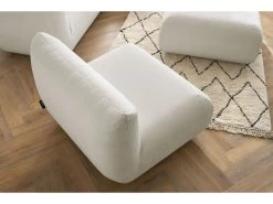 Canapé D'angle Fixe Modulable LECOMTE Avec 1 Chauffeuse Et 1 Grand Pouf -Velvet Magasin canape d angle fixe modulable lecomte avec 1 chauffeuse et 1 grand pouf 5