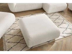 Canapé D'angle Fixe Modulable LECOMTE Avec 1 Chauffeuse Et 1 Grand Pouf -Velvet Magasin canape d angle fixe modulable lecomte avec 1 chauffeuse et 1 grand pouf 7