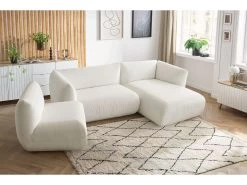 Canapé D'angle Fixe Modulable LECOMTE Avec Chauffeuse -Velvet Magasin canape d angle fixe modulable lecomte avec chauffeuse 3